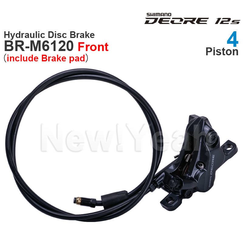 SHIMANO-freno de disco hidráulico DEORE M6100 M6120, 2 / 4 pistones, palanca de freno M6100 M6120, piezas de pinza de freno: Azul