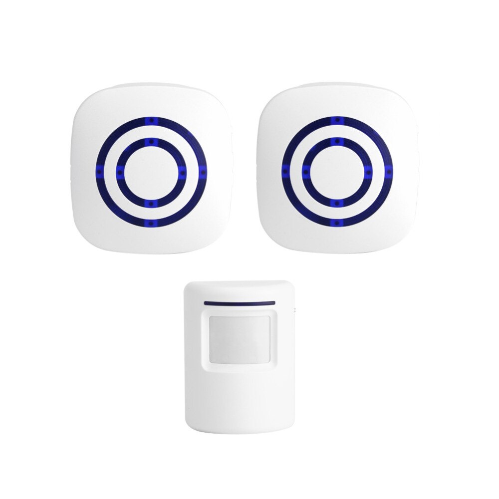 110v-240v trådløse dørklokker pir infrarød sensor bevægelsesdetektor indgang dørklokke alarm m/ modtager &amp; sender eu/us stik