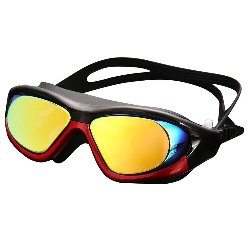 Lunettes de natation Anti-buée pour piscine, étanches, réglables, avec pince à nez: D