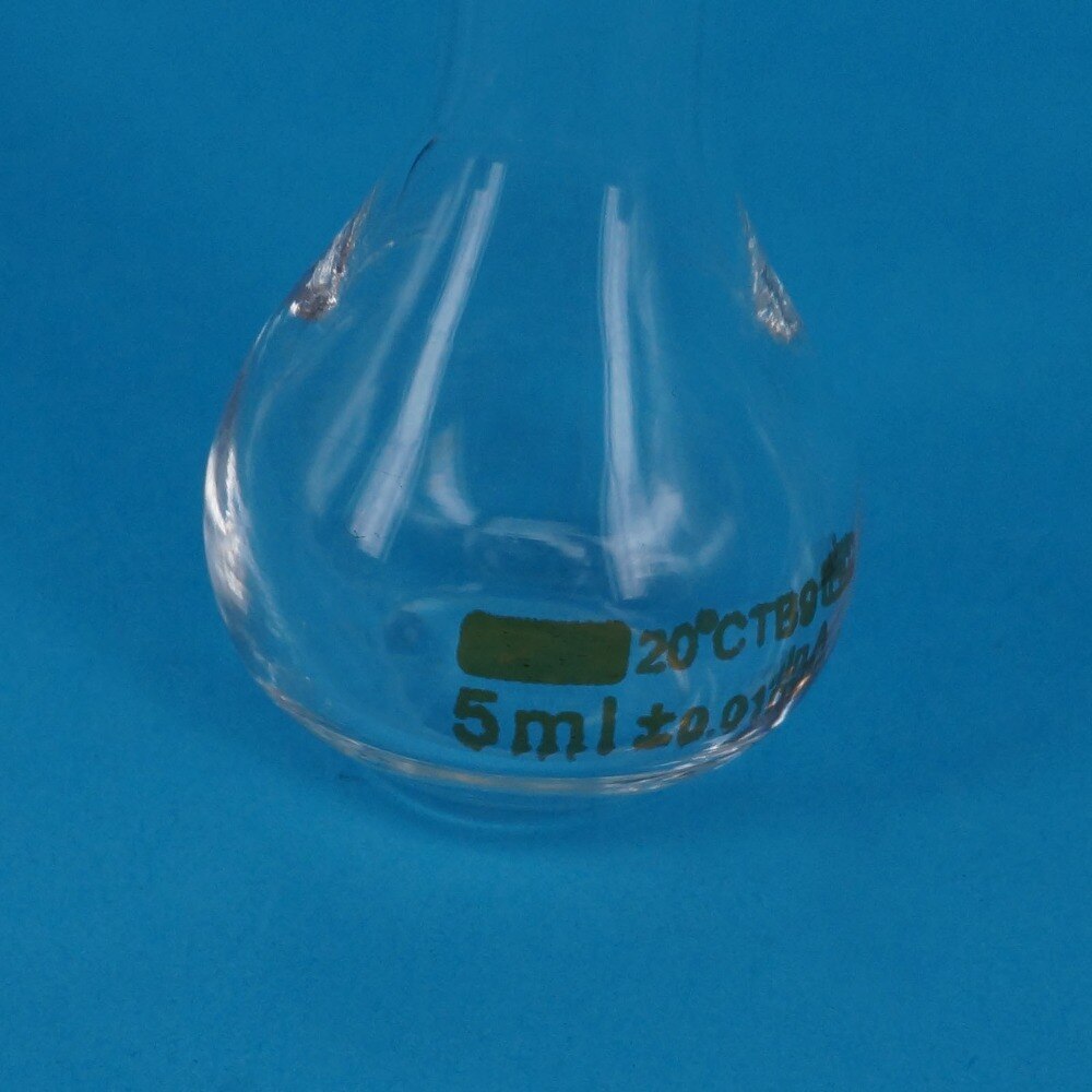 5ML Lab Volumetric Flask Class A G3.3 Borosilicate Glass With Stopper White