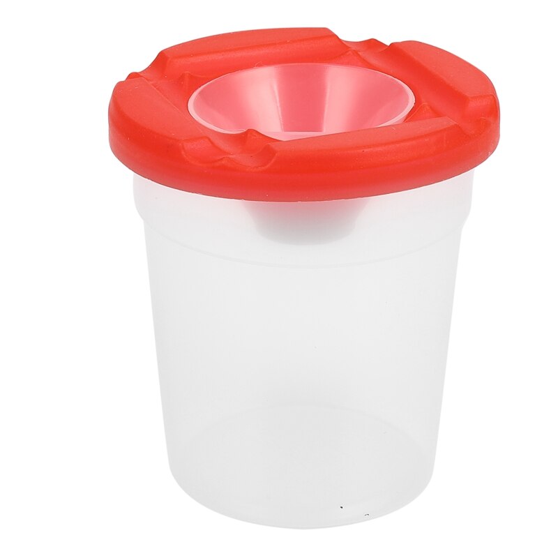 4 Kleuren Spill-Proof Verf Flessen Met Deksels En 4 Stuks Diverse Kleuren Penselen Voor Kinderen