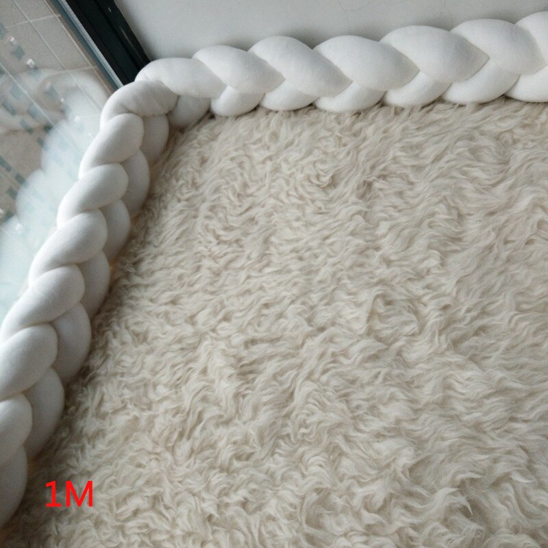 Baby Bed Bumper Dcoration Kamer Gir L1M/2M/3M * 12Cm * 7Cm Pure katoen Wit Drie Voorraden Pure Katoen Eenvoudige Elegante Baby Decoratie: LTMM042-9