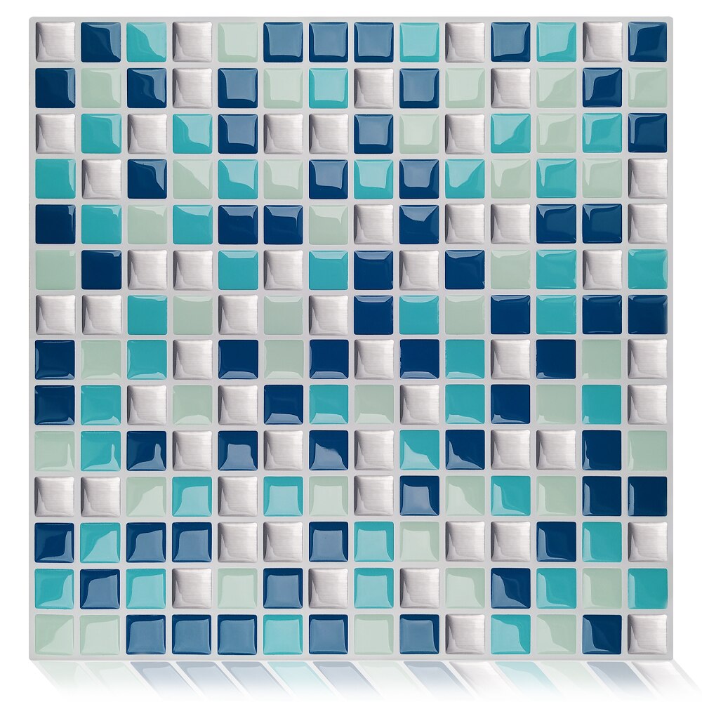3d mosaik vinyl køkken peel and stick backsplash selvklæbende tapet klistermærke flise  - 1 ark: Mssb -203
