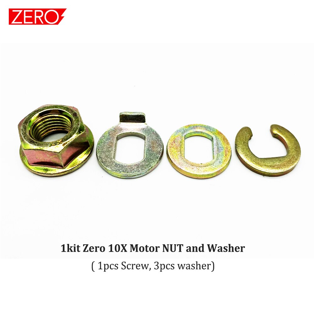 Original ZERO Accessories Zero 10X Motor NUT Motor Hook Washer Part for Zero 10X Electric Scooter Official Zero Accessories: 1kit NUT and Washer
