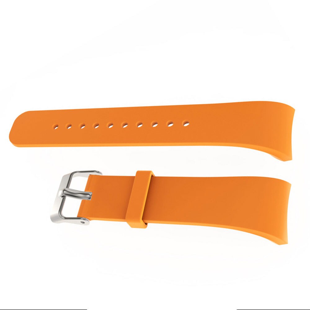 Mode Horloge Bands Luxe Siliconen Horloge Vervanging Band Strap Voor Samsung Gear Fit 2 SM-R360 Sport Smart Horloge Bandjes Correa: Oranje