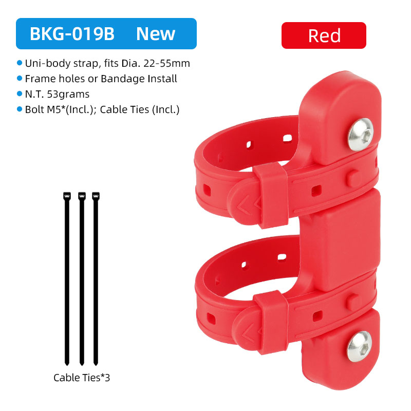 Bicycle Bottle Holder Mount Adapter Silicone MTB Bike Kettle Stand Base Widely Use On Handlebar /Seatpost Tube/Frame: Red