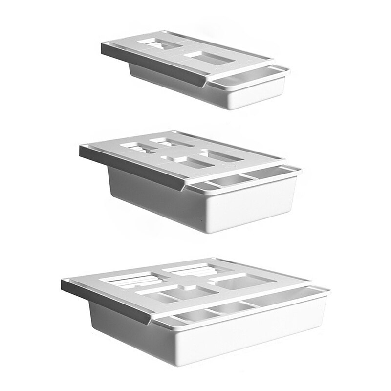 Table Storage Drawer Self-Adhesive Under Desk Drawer Organizer Hidden Table Pencil Tray Holder Under-drawer Storage Box