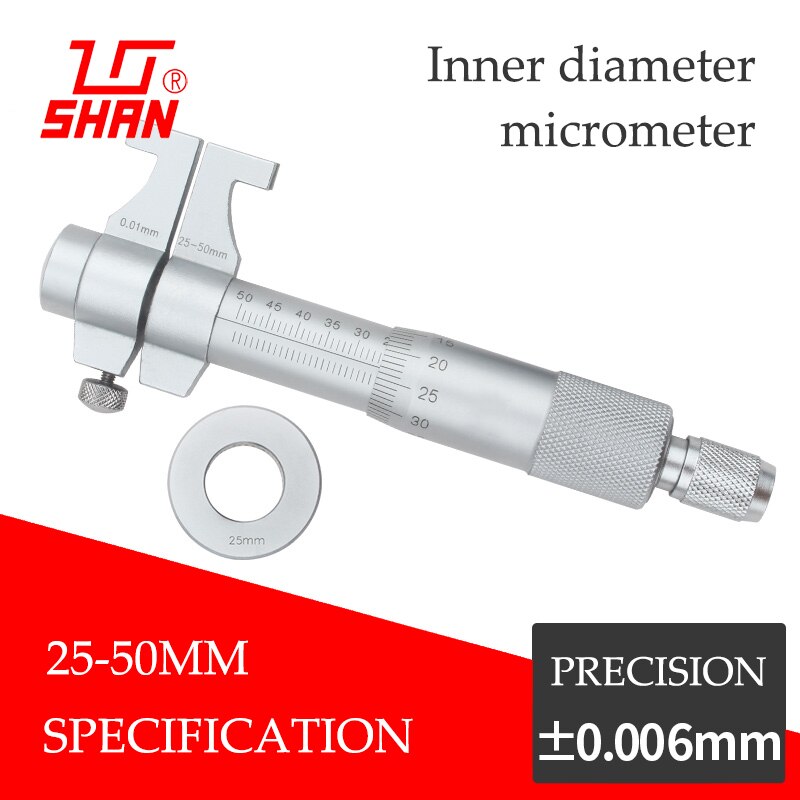 Inner diameter micrometer 25-50mm Accurate inner hole diameter measuring instrument 0.01mm micrometer measuring caliper