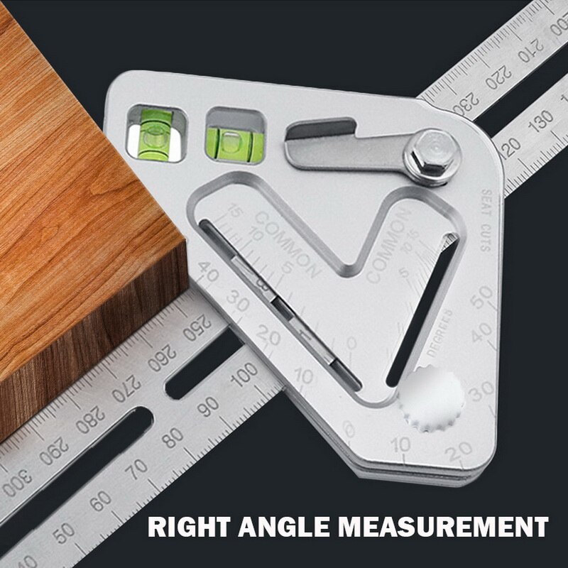Level And Measuring Layout Tool Multifunctional Angle Measuring Ruler With Level Bubble Carpentry Tool