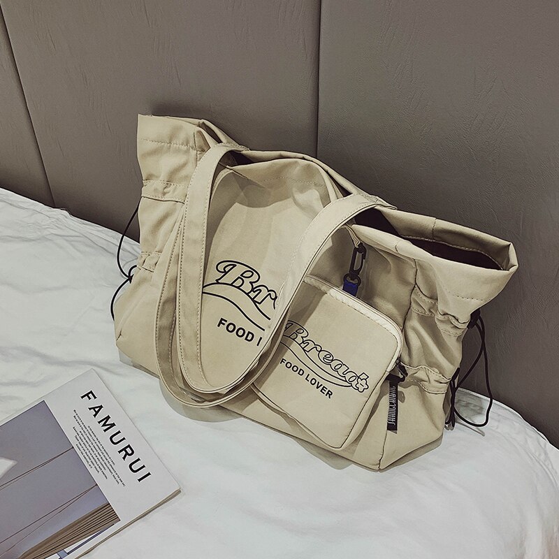 Franse grote capaciteit tote bag handtas & canvas schoudertas breedte 55cm hoogte 32cm dikte 19cm