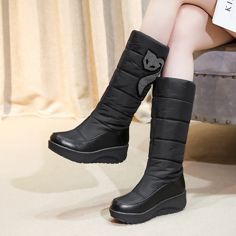 Meotina bottes de neige d'hiver femmes chaussures – Grandado