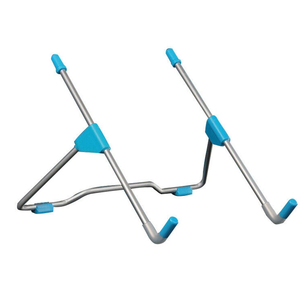 Adjustable Laptop Tablet Stand Folding Portable Desktop Support Metal Holder Heat Dissipation DOM668: Blue