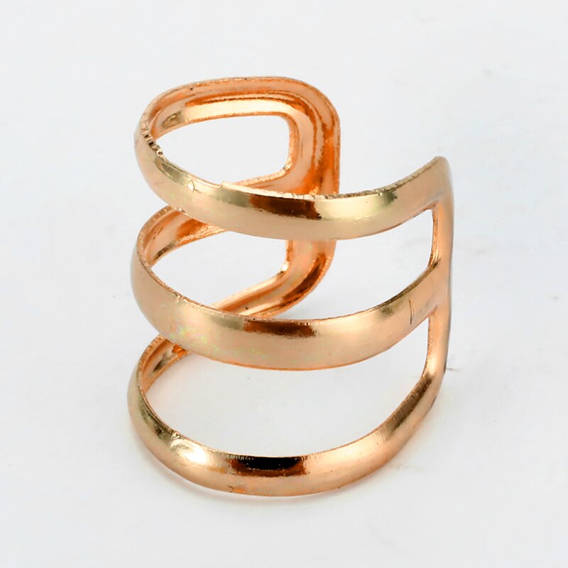 1/5/15PCS 15mm Hair Dreadlock Beads Tube Adjustable Hair Ring for Braids Hair Beads Braid Cuff Clip Hair Styling Accessories: 1PCS Rose Gold