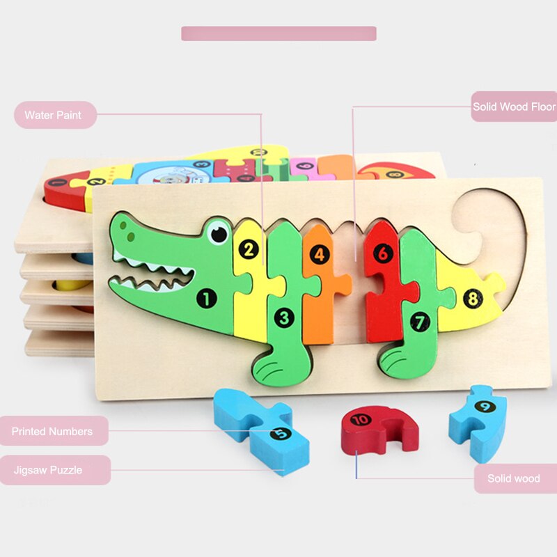 3D Puzzle Früer Kindheit Bildung Rätsel freundlicher Lernen Kognitive Rätsel Entwickeln Spielzeug Eltern-Art-Interaktive Spielzeug