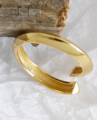 Shanice 925 sterling zilveren open ringen in een eenvoudige nis met dubbele lagen en kruisvormige openingen anillos acero inoxidable mujer: Goud