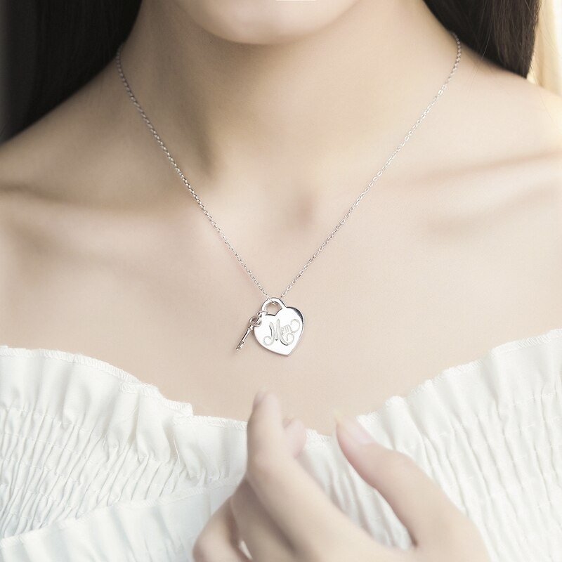 SODROV 925 Sterling Zilveren Sieraden Set Sparkling Liefde Hart Sieraden Sets Bruiloft Engagement Sieraden Hanger Ketting & Ring