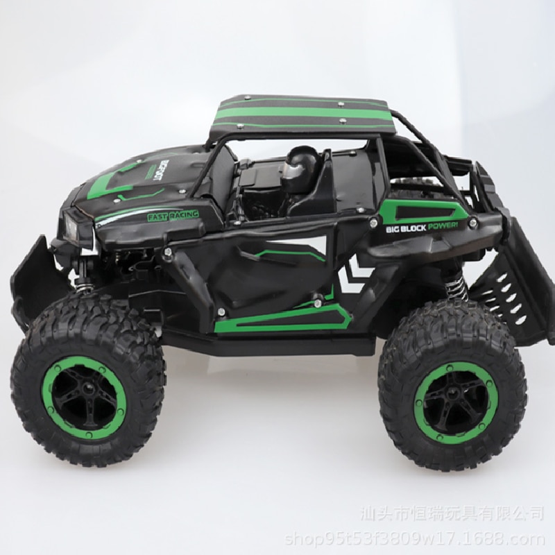 Agnicy 2.4G ASlloy 1:14 High-speed Remote Control Car Bigfoot Off-road Drift Shock-absorbing Remote Control Toy Racing Model Toy: Green