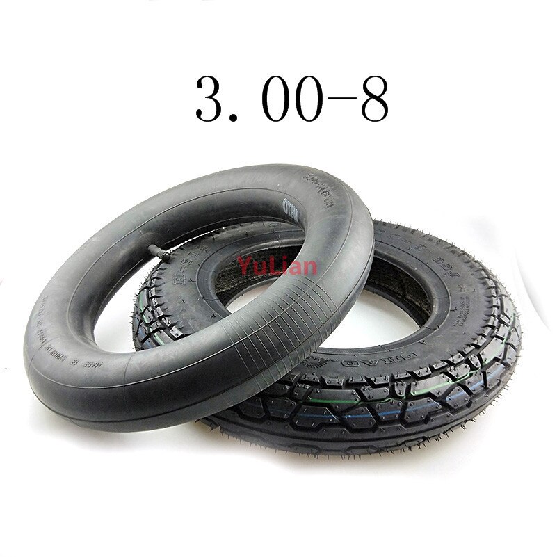 3.00-8 / 300-8 Tire &amp; inner tube 4PR tyre fits Gas and Electric Scooters Warehouse Vehicles Mini Motorcycle: tube and tyre