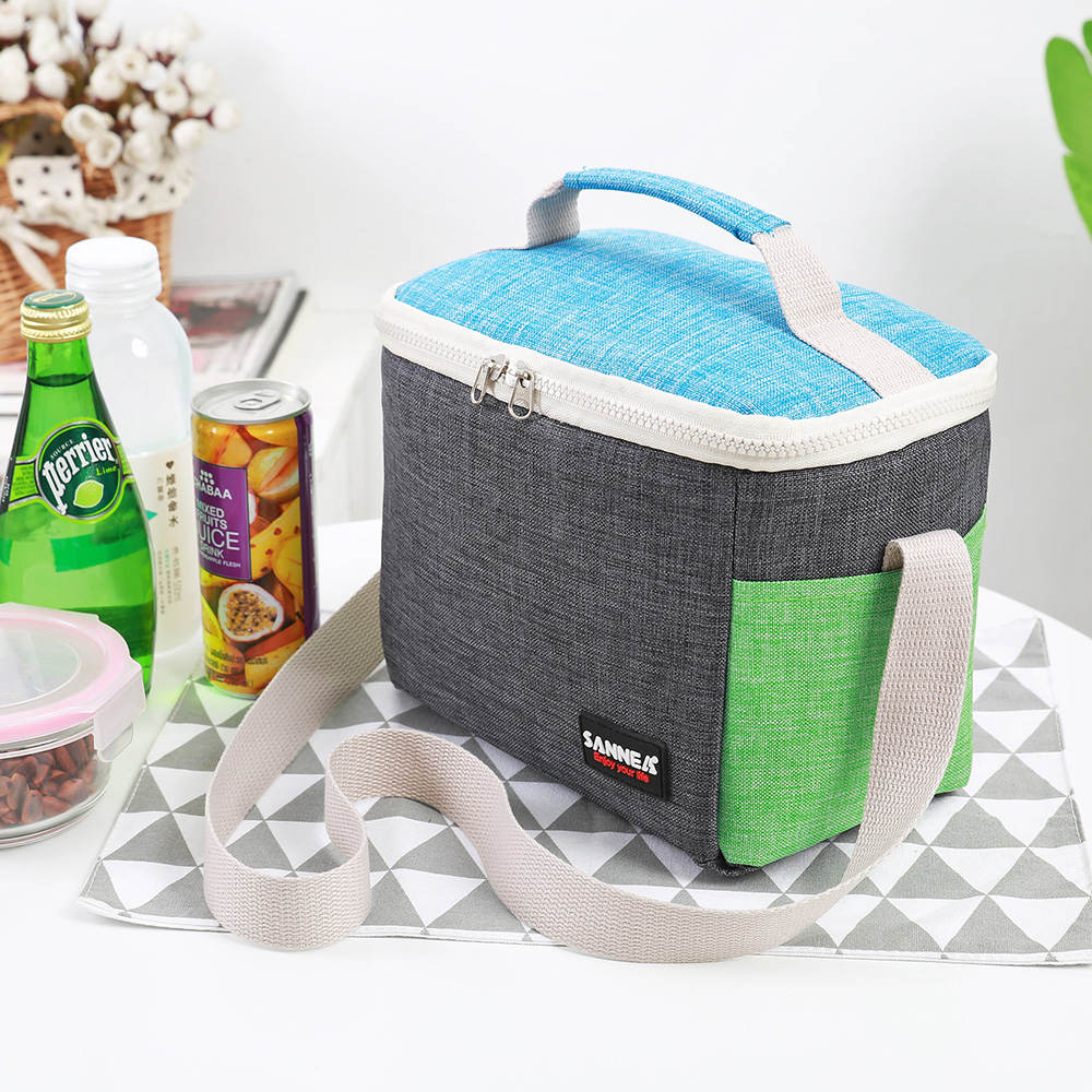 SANNE Mode Thermische Voedsel Picknick Lunch Zakken Koeler Lunchbox Frosted stof Draagbare Multifunctionele lunch Tas: Color 3