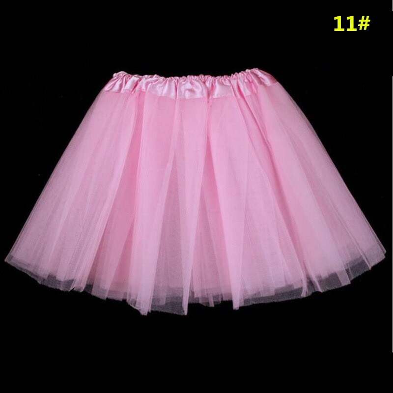 Falda tutú para bebés, faldas para niñas, faldas de verano de poliéster con hilo de red, Falda de baile de medio cuerpo, ropa de actuación para niños, Color Navidad: pink