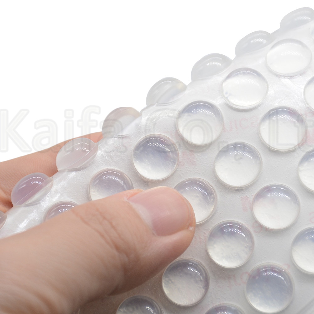 50PCS 11x 5mm Door Stops Self adhesive Silicone Pads Cabinet Bumpers Rubber Damper Buffer Cushion Furniture Hardware 11 * 5MM