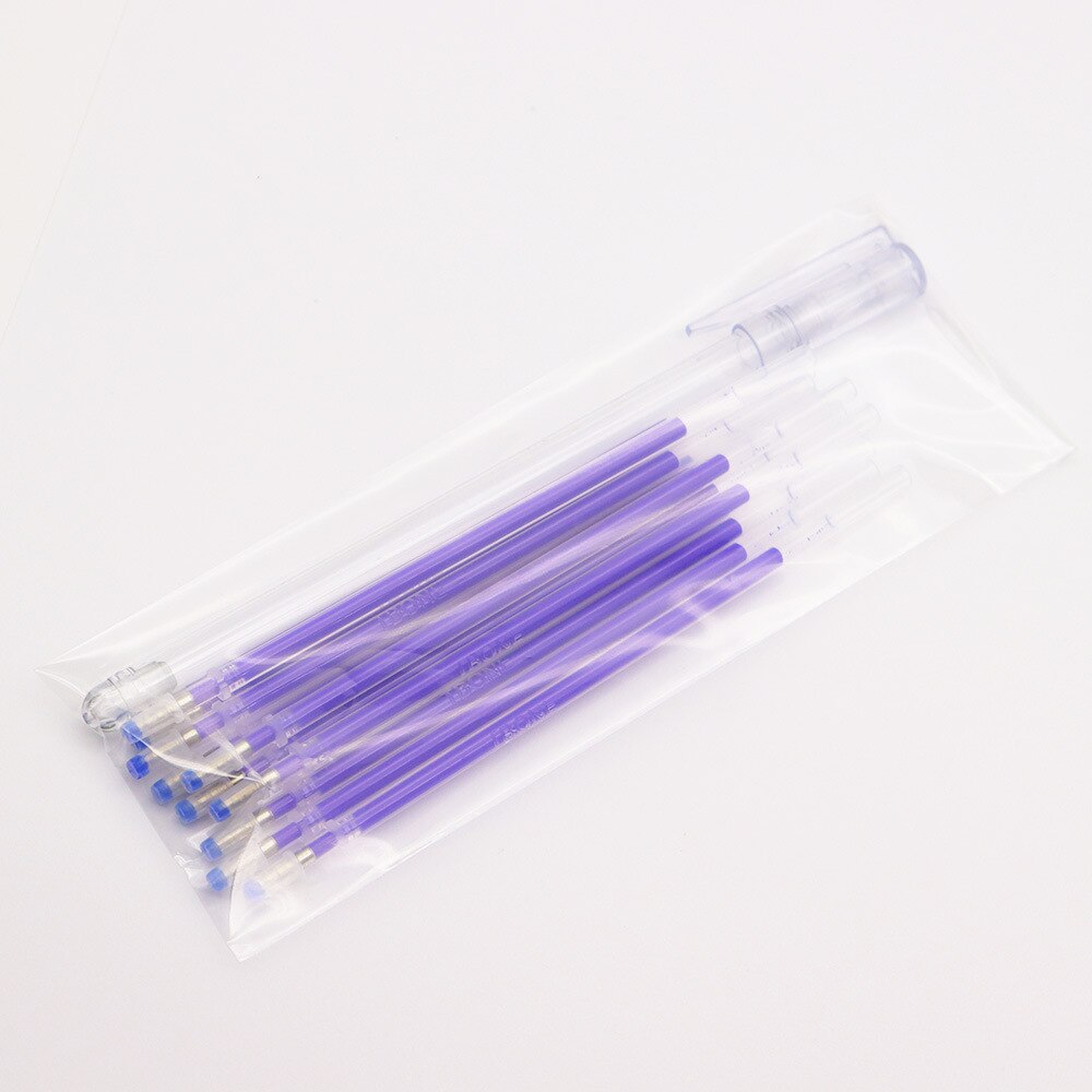10Pcs/Set Heat Erasable Fabric Pens High Temperature Disappearing Fabric Marker Pen Line Marking DIY Craft Sewing Accessories: Blue