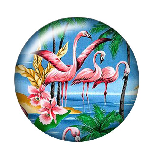 DB0570 Flamingo Vögel trendy 18mm snap tasten 10 stücke mischte runde foto glas cabochon stil für druckknopf schmuck: DB0570-J