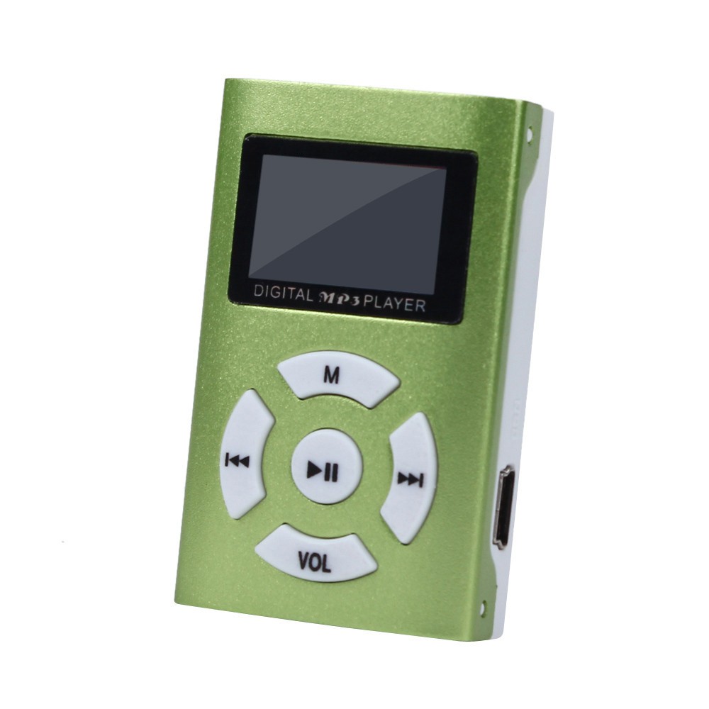 USB Mini MP3 Player LCD Screen Support 32GB Micro SD TF Card: C