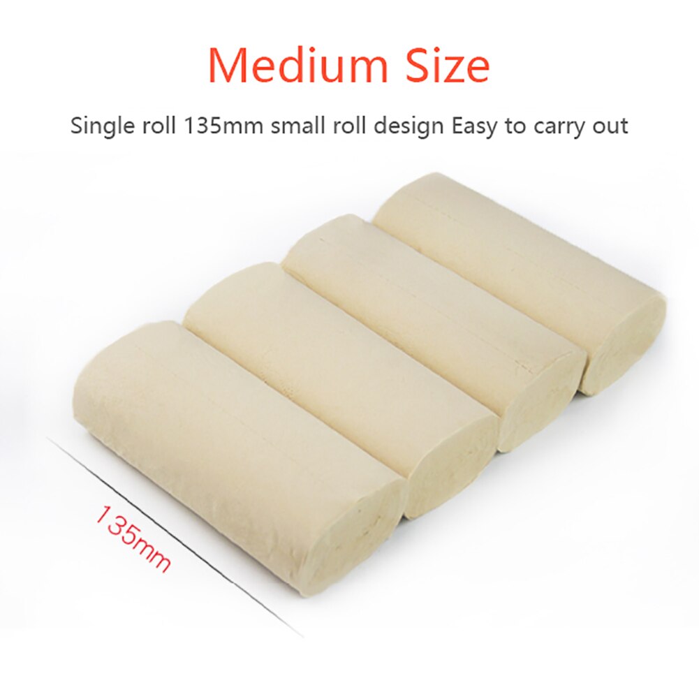 12 Rolls 4 Layers Natural Bamboo Pulp Roll Paper Toilet Paper Napkins Paper Towels Household Kitchen Suply