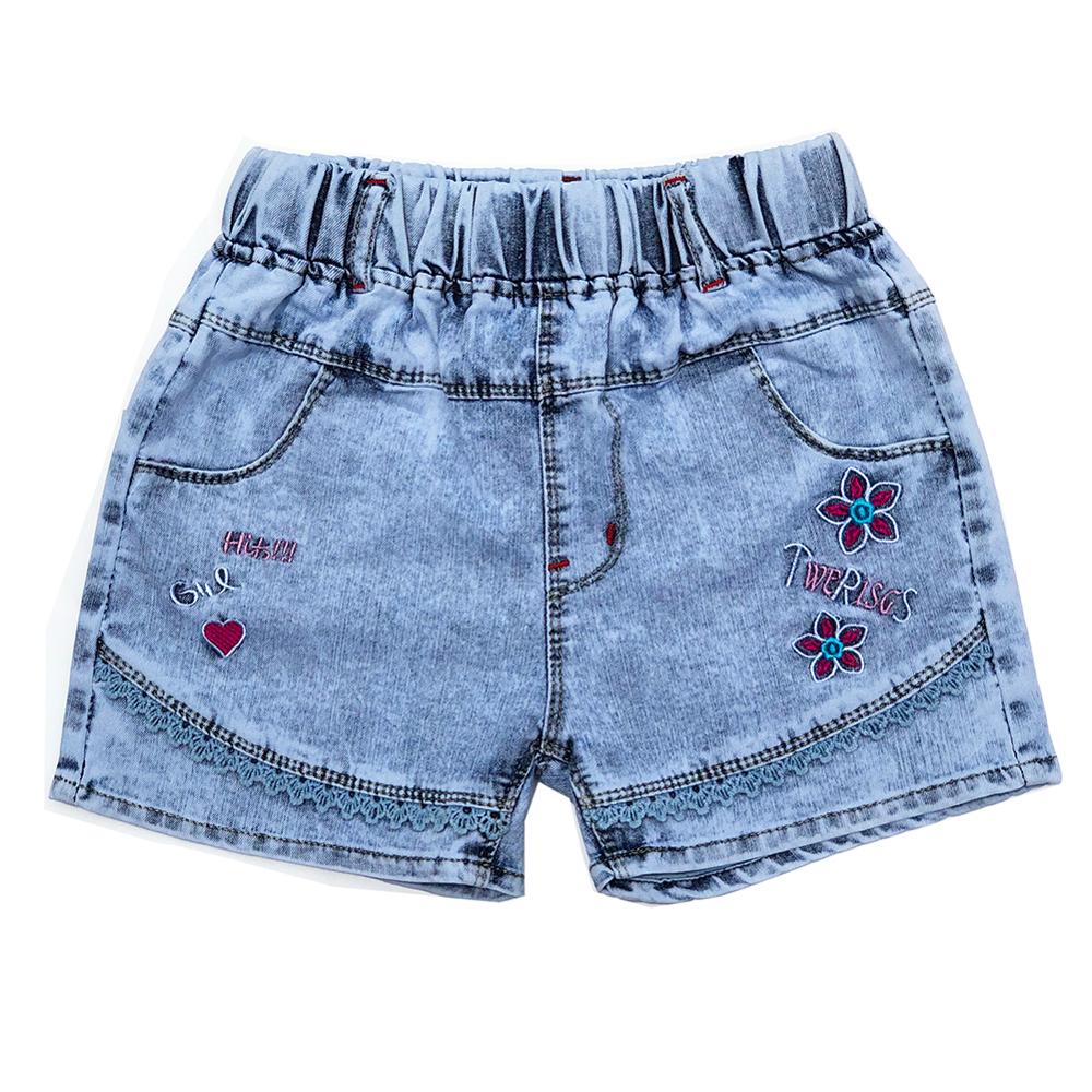 2-11T di Estate Dei Capretti Dei Bambini Bambine Denim Shorts Delle Ragazze di Estate Denim Ricamato Shorts: 2 / 9T