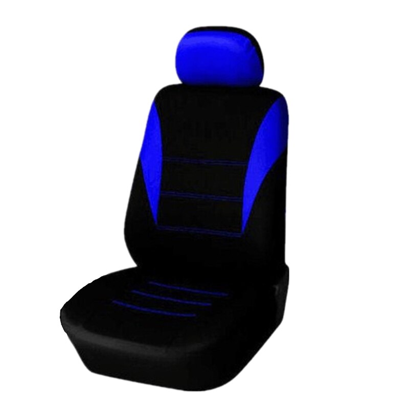 Ensemble universel d'housses de siège de voiture, pour la plupart des voitures, protection pour siège de voiture, avec des détails de piste: 1 seat blue black
