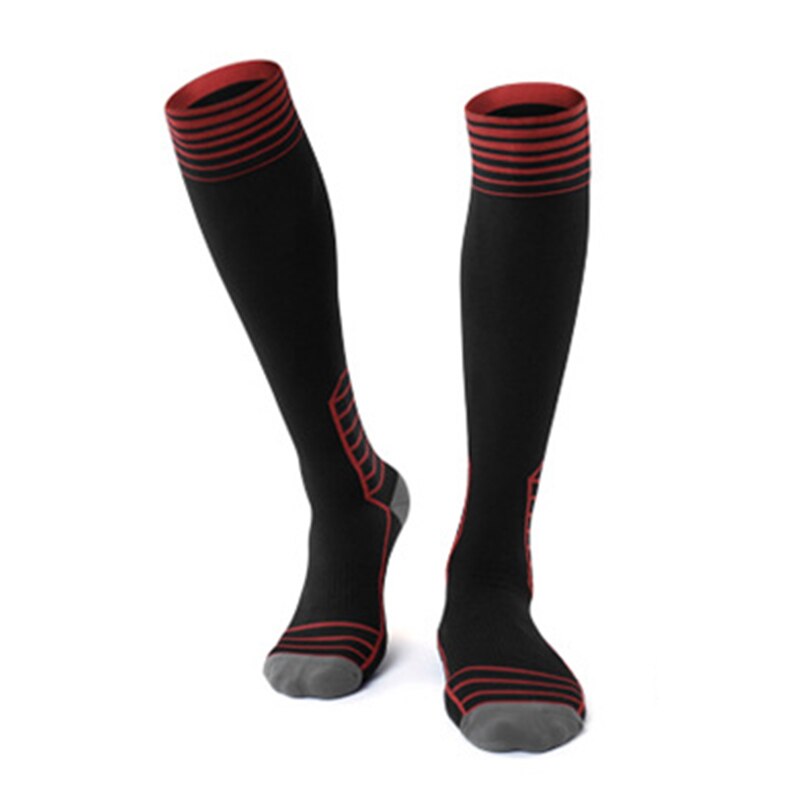 Mannen Fietsen Sokken Zwarte Kleur Knie Hoge Sport Sokken Hoge Elastische Strakke Athletic Sokken Fit Walking Jogging Ride Bike Actieve dragen: Default Title