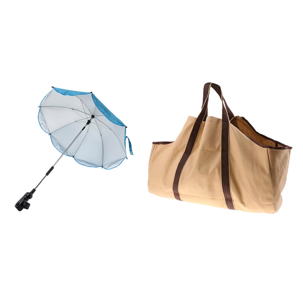 Beach Umbrella Clamp-on All-weather Waterproof & Round Rack Storage Tote Large Capacity Carrying Handbag
