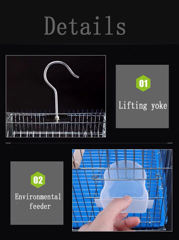 Metal Bird Cage With Toys Parrot Carrying Case Budgerigar Pigeon Acacia Thrush Large Birdcages Pet Carrier House parrot's home