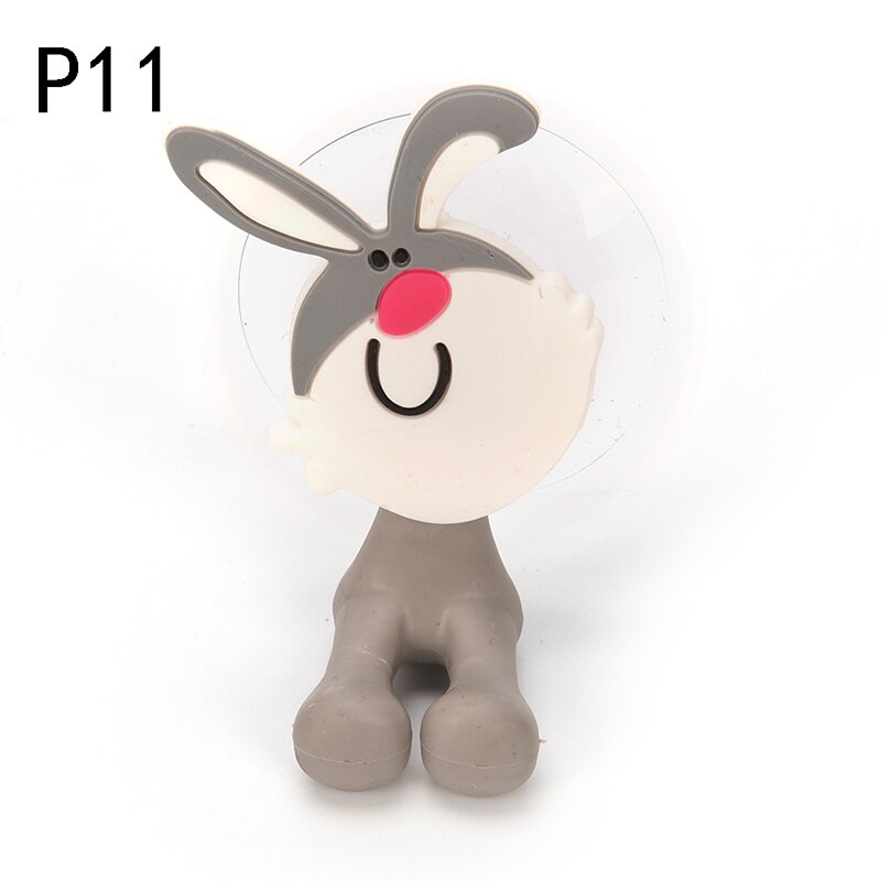 24 colors Wall Suction Holder Tool Animal Cute Cartoon Suction Cup Toothbrush Holder Bathroom Accessories Set: P11