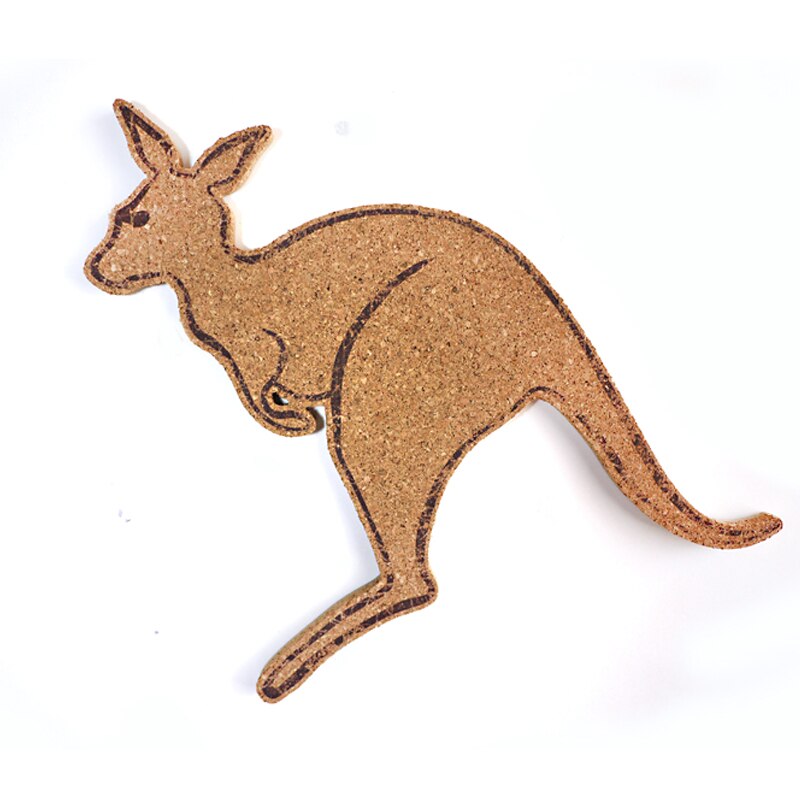 Kænguru gør-det-selv-kork-tavle opslagstavle opslagstavle blødt træ vægtavle trykt kork træ med mærkat