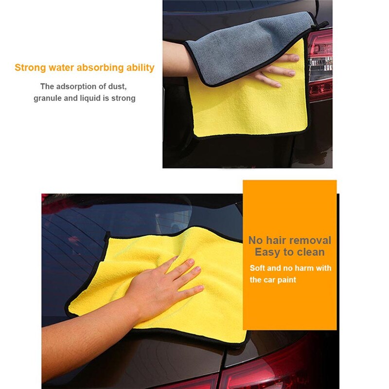 5 farver 30 x 40cm bilrengøringsklud auto superblød mikrofiber bilvask håndklæde biler krop rengøring hurtigtørrende håndklæder