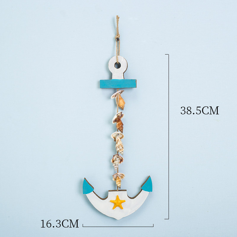 Nautisk trä fisksnöre hänge naturlig sjöstjärna skal ankare delfin fingerling sträng trä kombination hem strand inredning