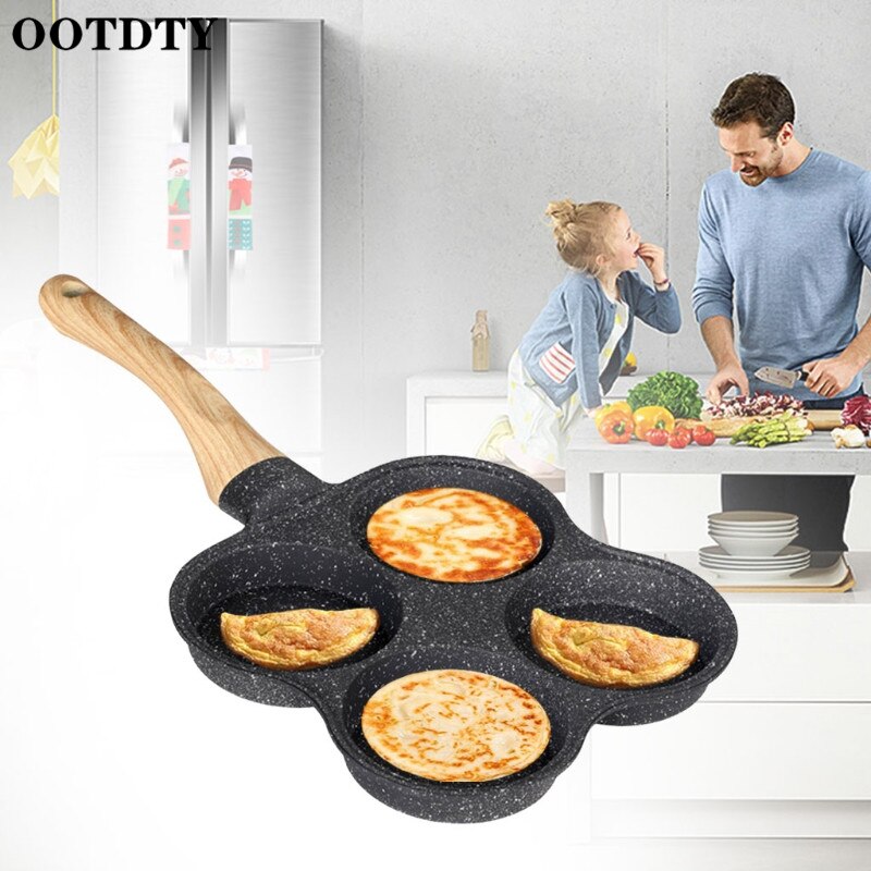 Firhuls stegepande tykning omelet pande non-stick æg pandekage bøf pande madlavning æg skinke pander morgenmad maker køkkengrej