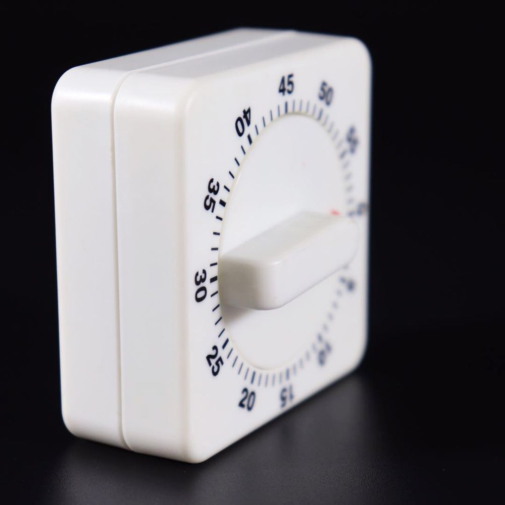 60 Minuten Kookwekker Voor Koken Witte Vierkante Dial Timer Count Down Alarm Herinnering Draagbare Mini Tafel Kantoor Leren