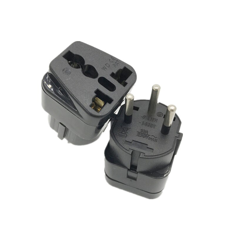Adaptateur de prise de voyage universel, prise de terre à 3 broches, 10A 250V, 5 x