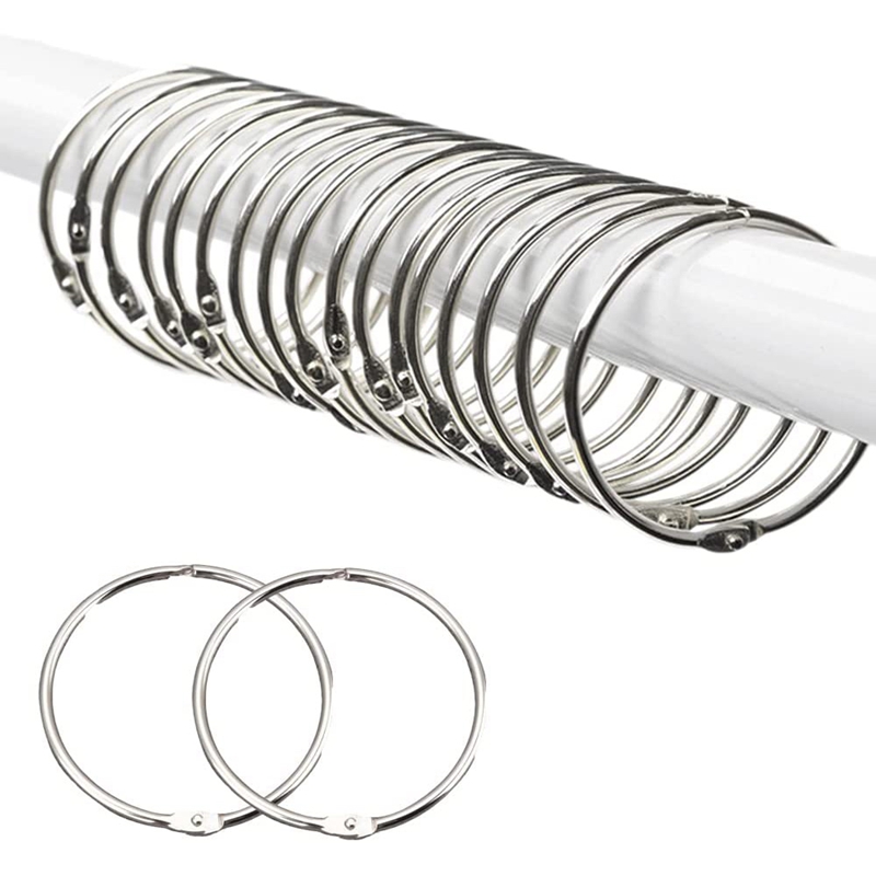 Anneaux de rideau de douche, Pack de 12, crochets de rideau ronds, glissant sans effort sur tiges de douche pour salle de bain