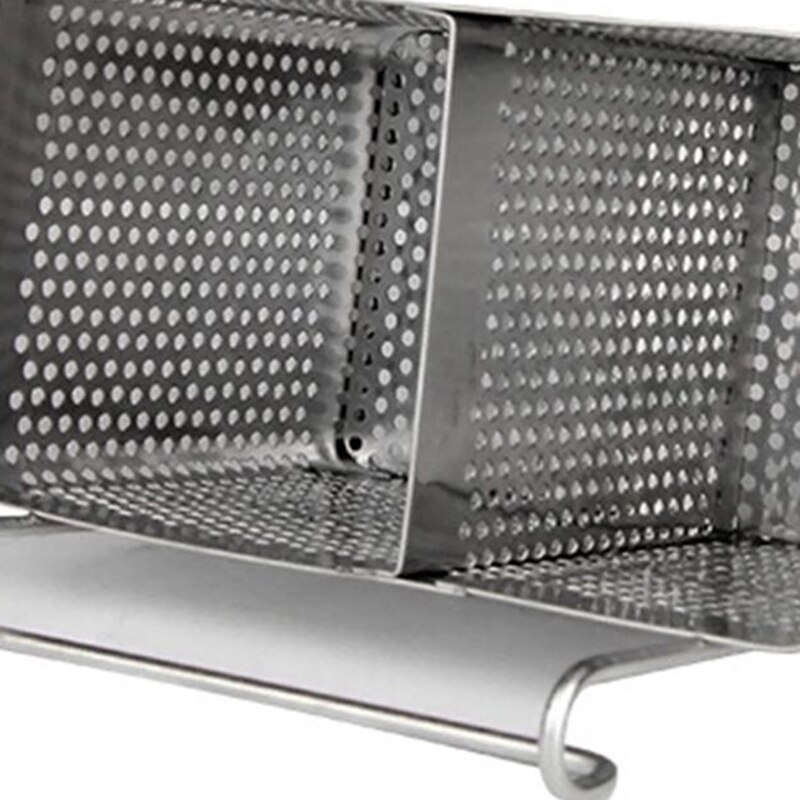 Roestvrij Staal Eetstokjes Houder Opknoping Bestek Drogen Mand Servies Afdruiprek Met Haken Keuken Gebruiksvoorwerp