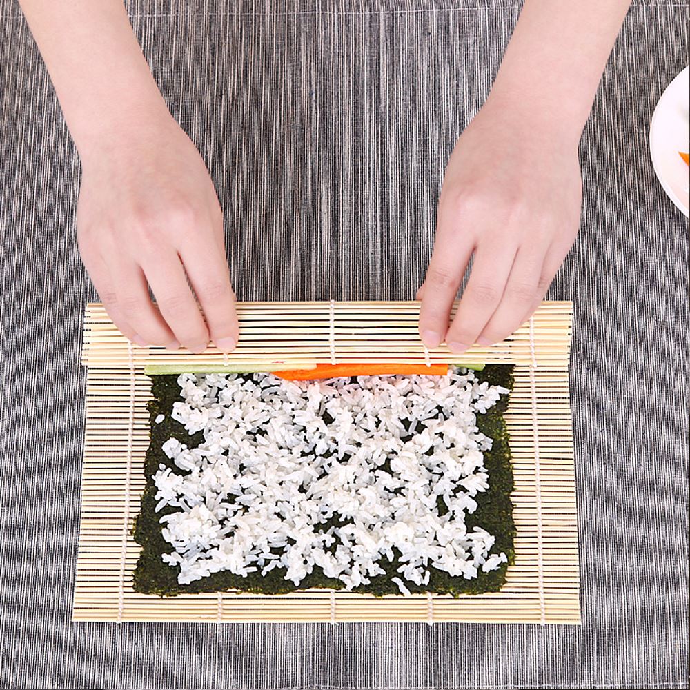 Enrollador de Sushi, fabricante de cortinas de bambú DIY, rodillo de estera de Sushi, moldes de arroz Onigiri, herramienta de rodillo de Sushi, accesorios de cocina, comida Beto