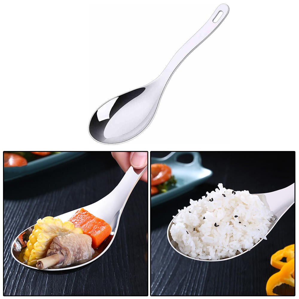 Keuken Duurzaam Roestvrij Staal Grote Rijst Soep Opscheplepel Lange Handvat Gezondheid En Hygiëne Maaltijd Lepel