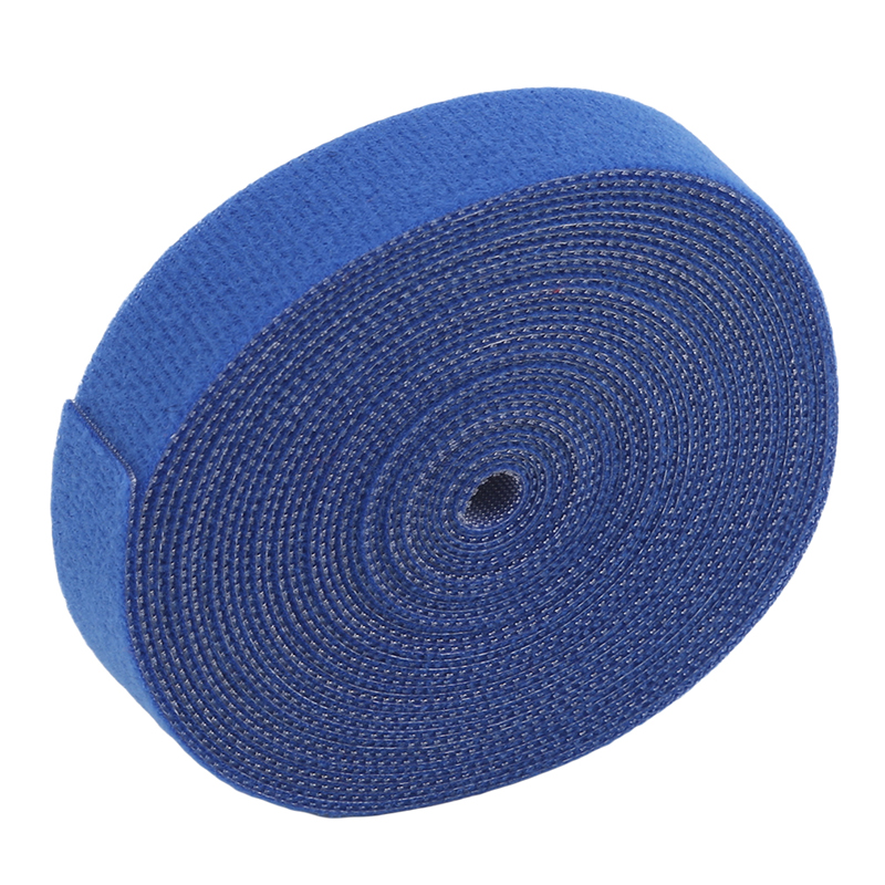 Magical Glue Self-Adhesive Tape Strap Hoop Loop Strap Closure Tape Scratch Roll Fastening Tape 1Roll 2cm*5m Color: blue