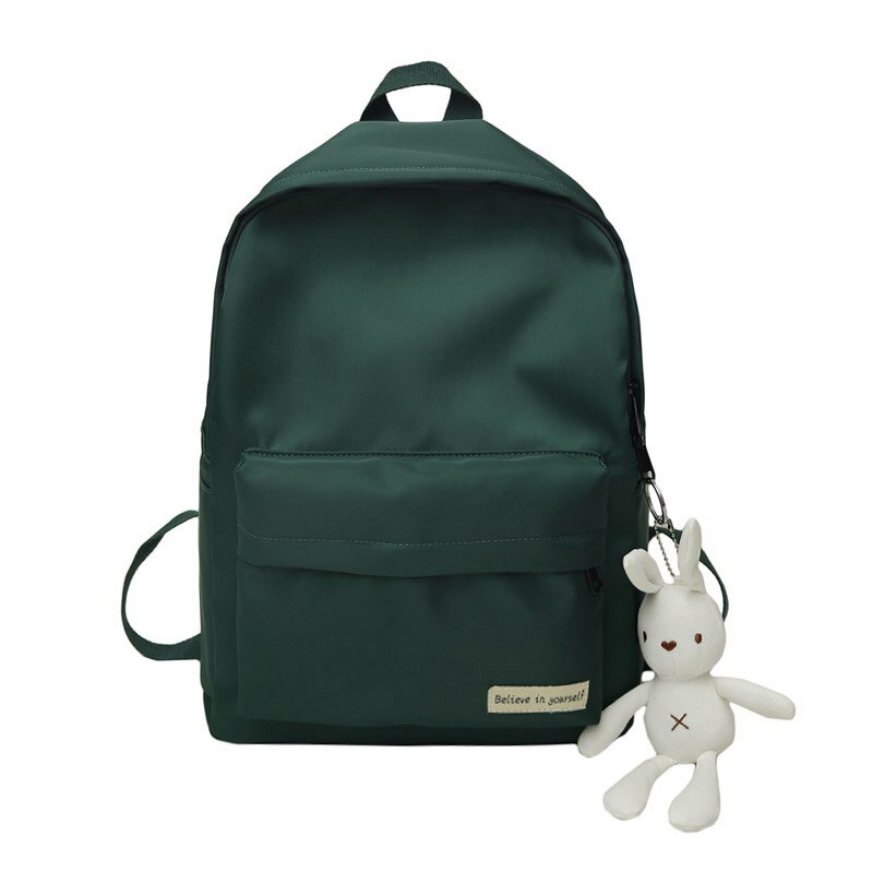 Backpack School Bag Female For Student College Campus Backpack Large Capacity Rucksack Mochila: Green