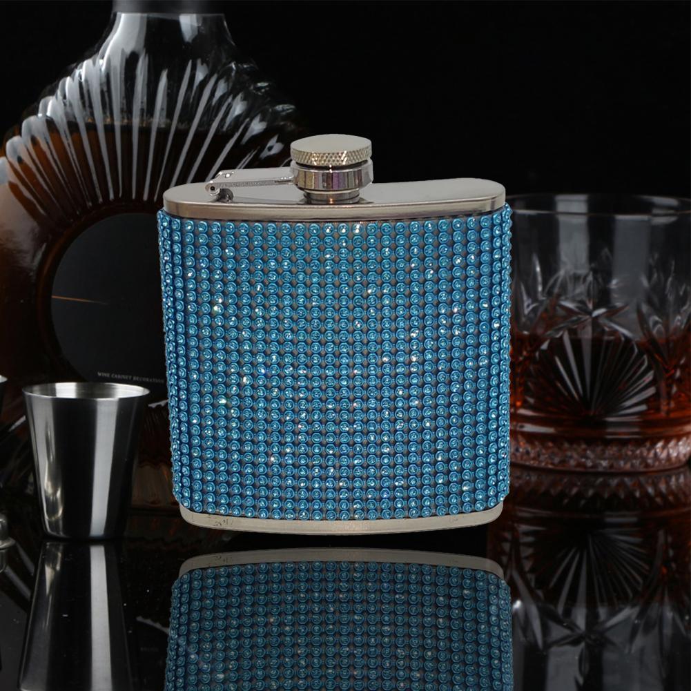 stainless steel with diamond hip flask ,Special hip flask for Ladies Anti Wine Flask for Household 180ml