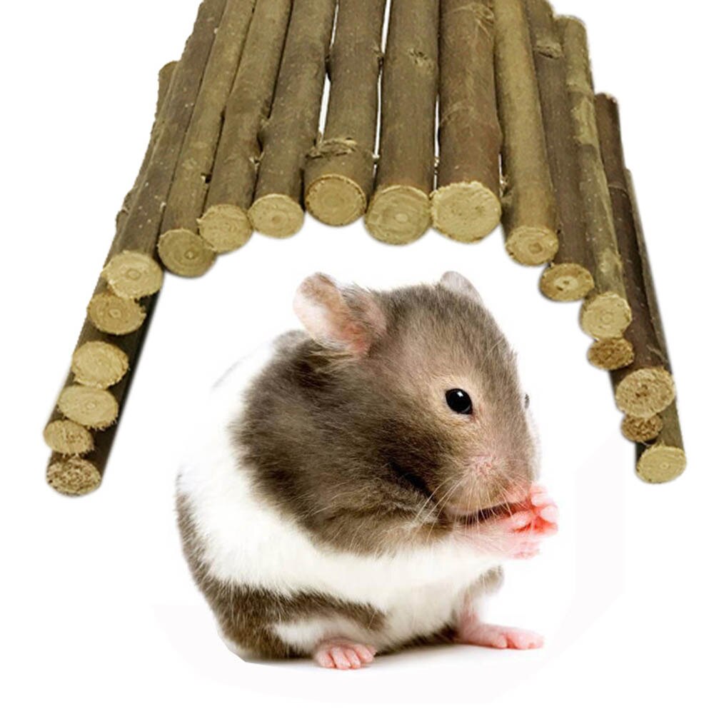 Pet Toys Ladder Reptile Tortoise Hamster Lizard Golden Bear Evasion House Hiding Fence Climbing Ladder Pet Wooden Fence