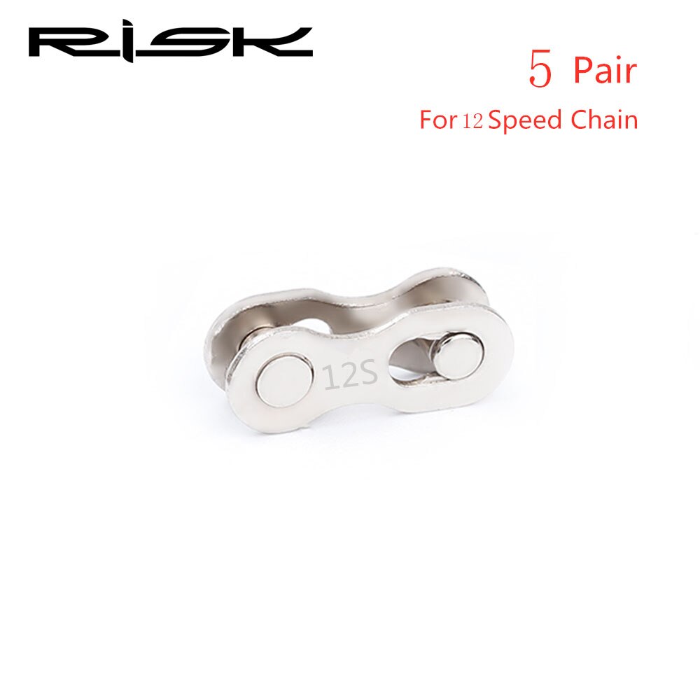 RISK 6/7/8/9/10/11 Bicycle Chain Quick Link Connector Lock Set Magic Clasp MTB Road Bike Power Chain Quick Release Buckle: 12 Speed 5 Pair
